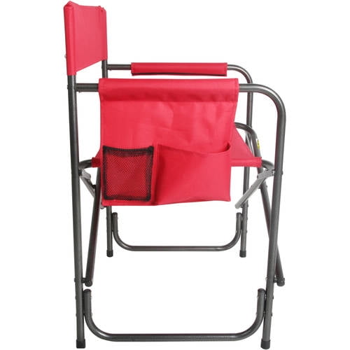 Ozark Trail Director's Chair with Side Pocket, Red