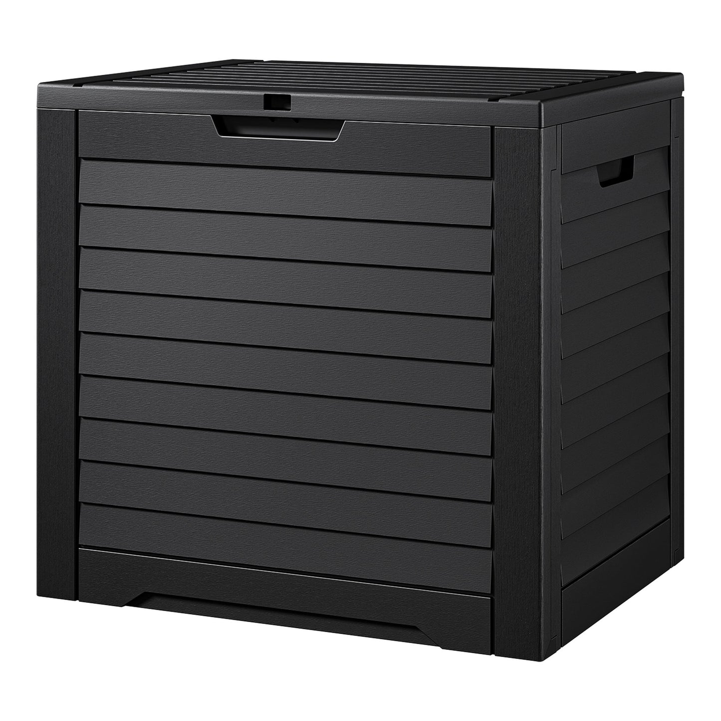 Uforic 35 Gallon Resin Outdoor Storage Box, Waterproof Lockable Deck Box & Package Delivery Box for Patio, Garden & Pool Storage, Black