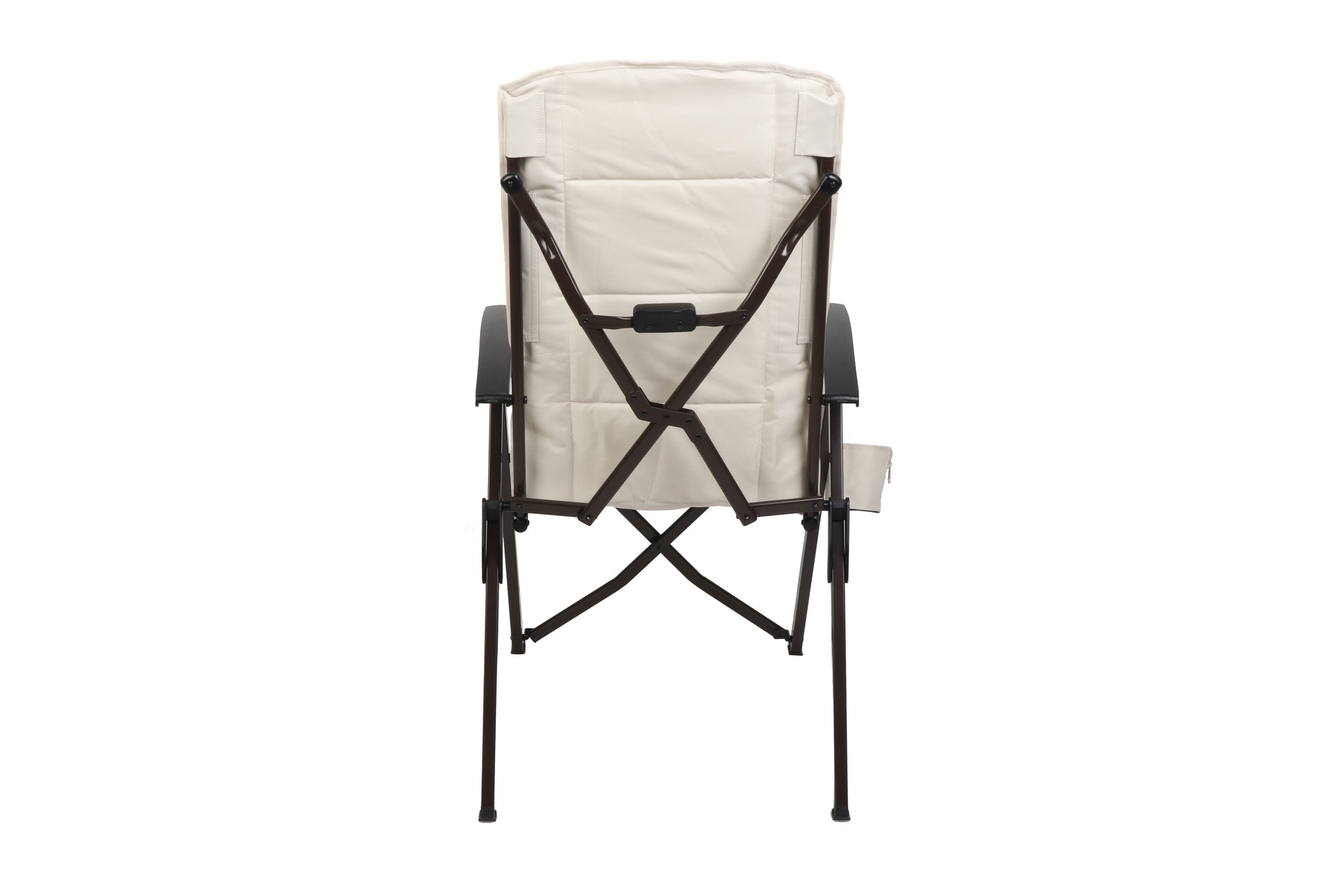 Ozark Trail Glamp High Back Reclining Lounge Chair with Adjustable Armrests, Creme