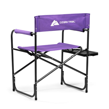 Ozark Trail Director Chair with Side Table, Purple