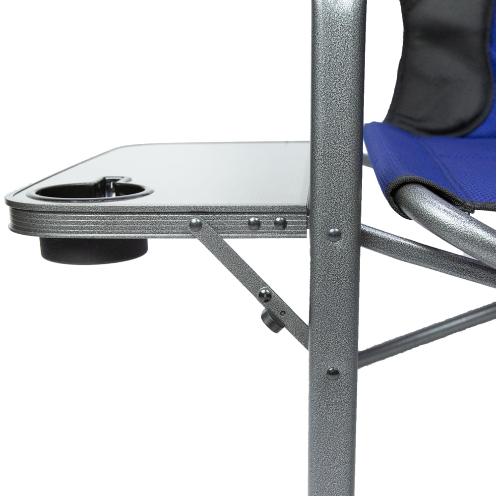 Ozark Trail Director Chair XXL, Blue, Adult, Camping, Weight Capcity 400 lbs.