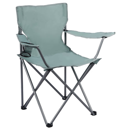 Ozark Trail Basic Quad Folding Outdoor Adult Camp Chair with Cup Holder, Green Goddess