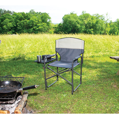 Camp & Go 2 x 2 x 3 ft Slate Wide Back Directors Chair