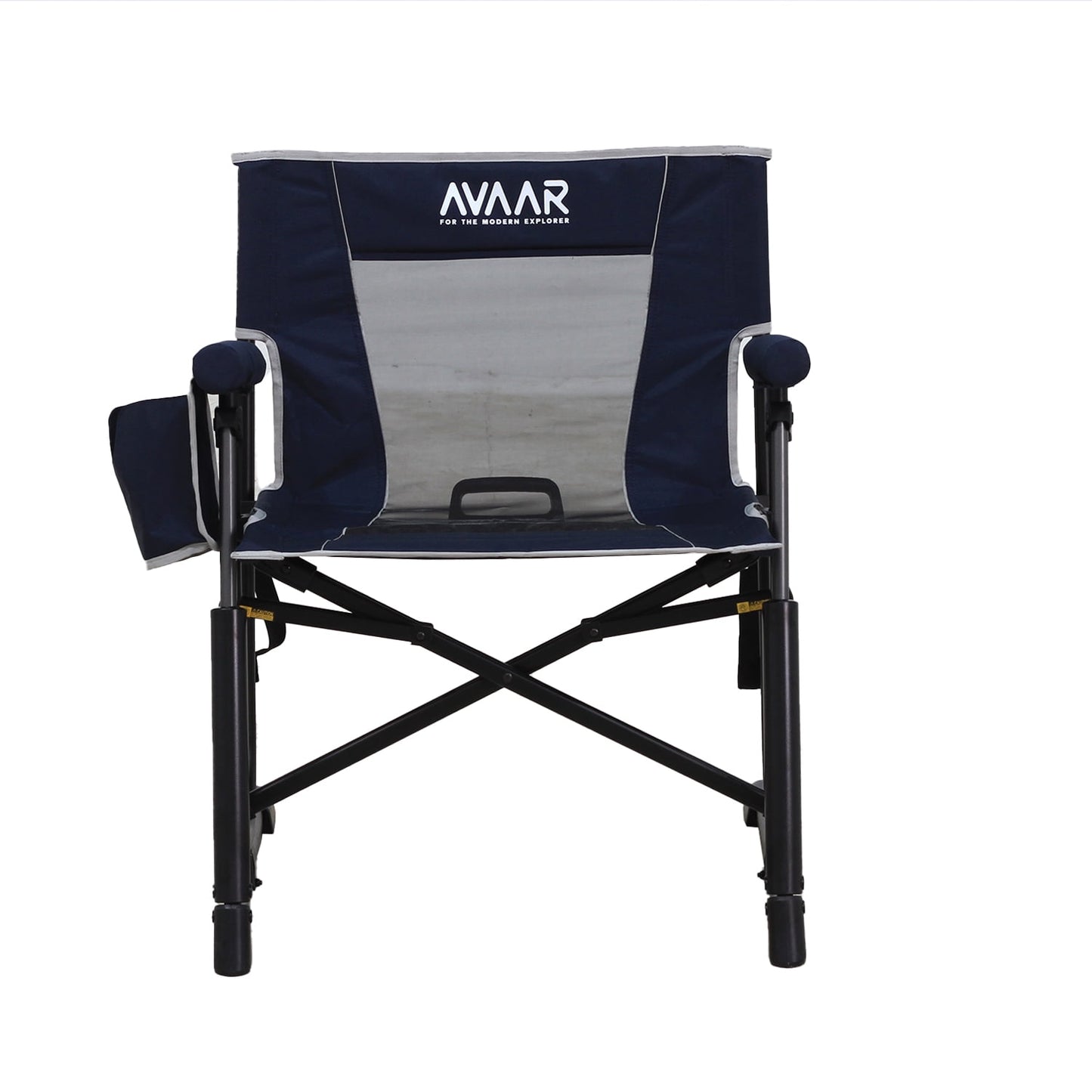 Avaar Outdoor Folding Rocking Camp Chair w/Cup Holder, 400lbs Capacity, Indigo Blue