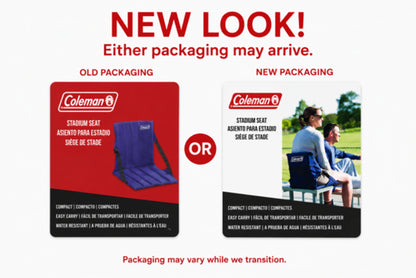 Coleman Portable Stadium Seat Cushion with Backrest, Blue