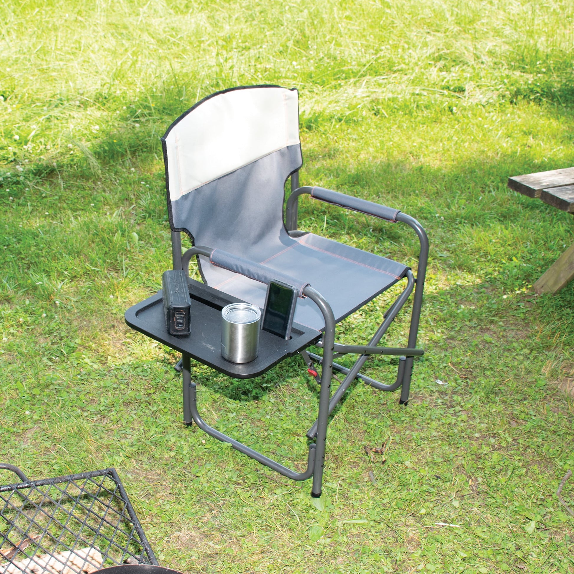 Camp & Go 2 x 2 x 3 ft Slate Wide Back Directors Chair