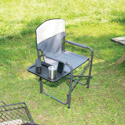 Camp & Go 2 x 2 x 3 ft Slate Wide Back Directors Chair