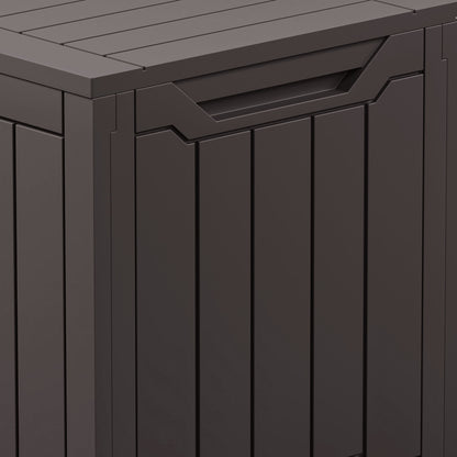 Uforic 100 Gallon Resin Outdoor Storage Box, Lockable Waterproof Deck Box for Patio Garden Cushion Tools, Dark Brown