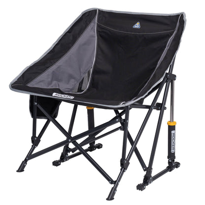 GCI Outdoor Pod Rocker Foldable Rocking Camp Chair, Black