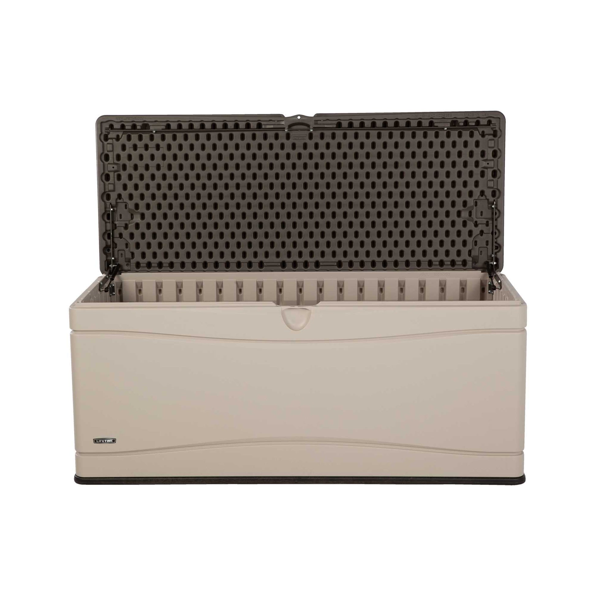 Lifetime New Outdoor Polyethylene Deck Box and Bench 130 Gal., Tan (60012)