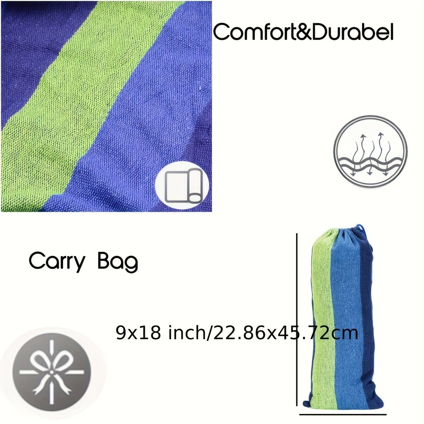 Mapskey Hammocks Portable Camping 700lb Comfortable Fabric with Two Anti Roll Balance Beam and Sturdy Tree Straps