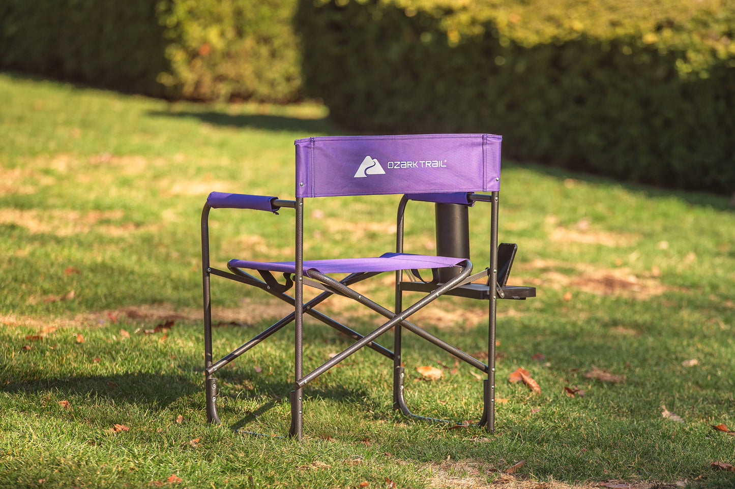 Ozark Trail Director Chair with Side Table, Purple