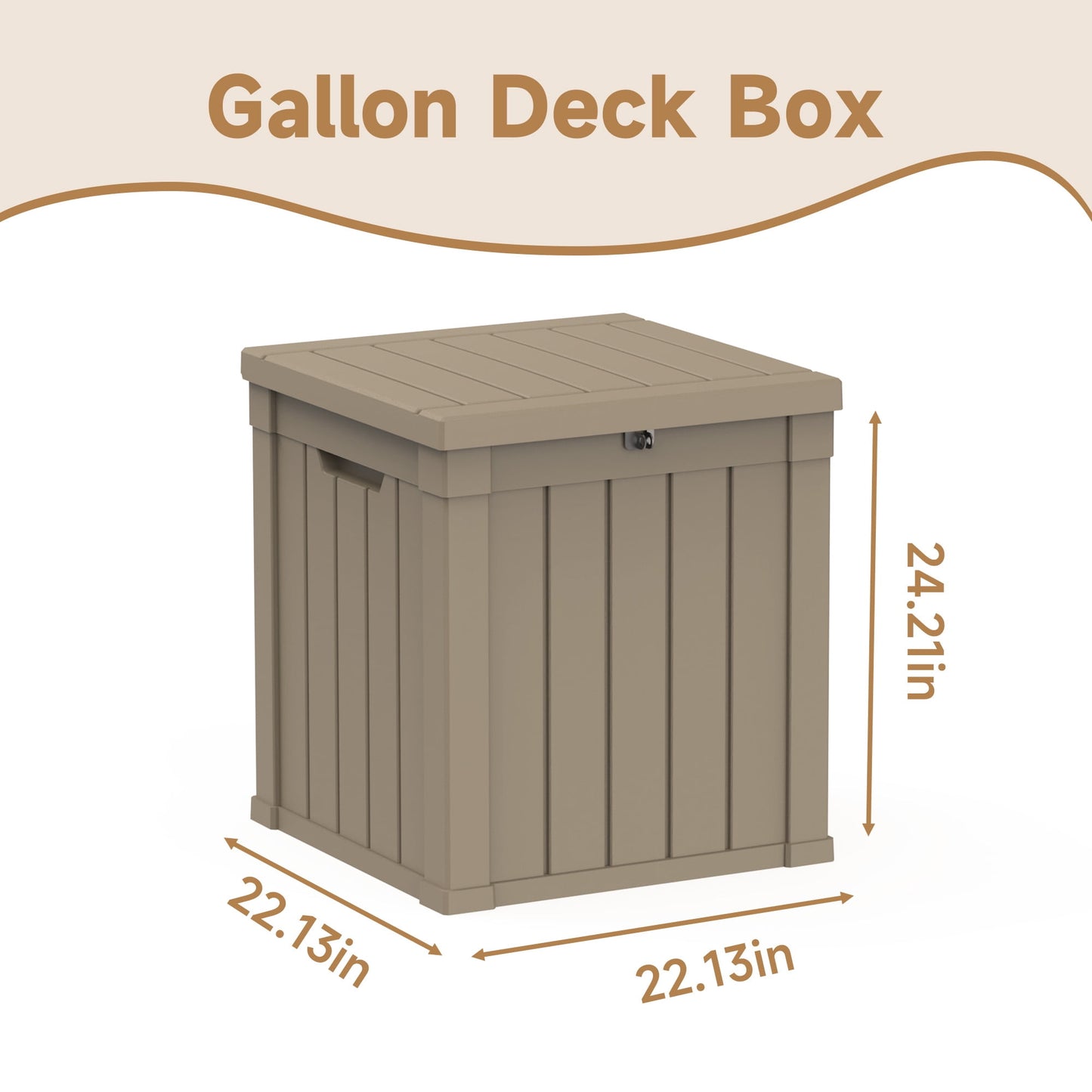 fazzn 50 Gallon Resin Deck Box Outdoor Indoor Waterproof Storage Box for Patio Furniture Pool Accessories Storage for Cushion Garden Tools (Grey)