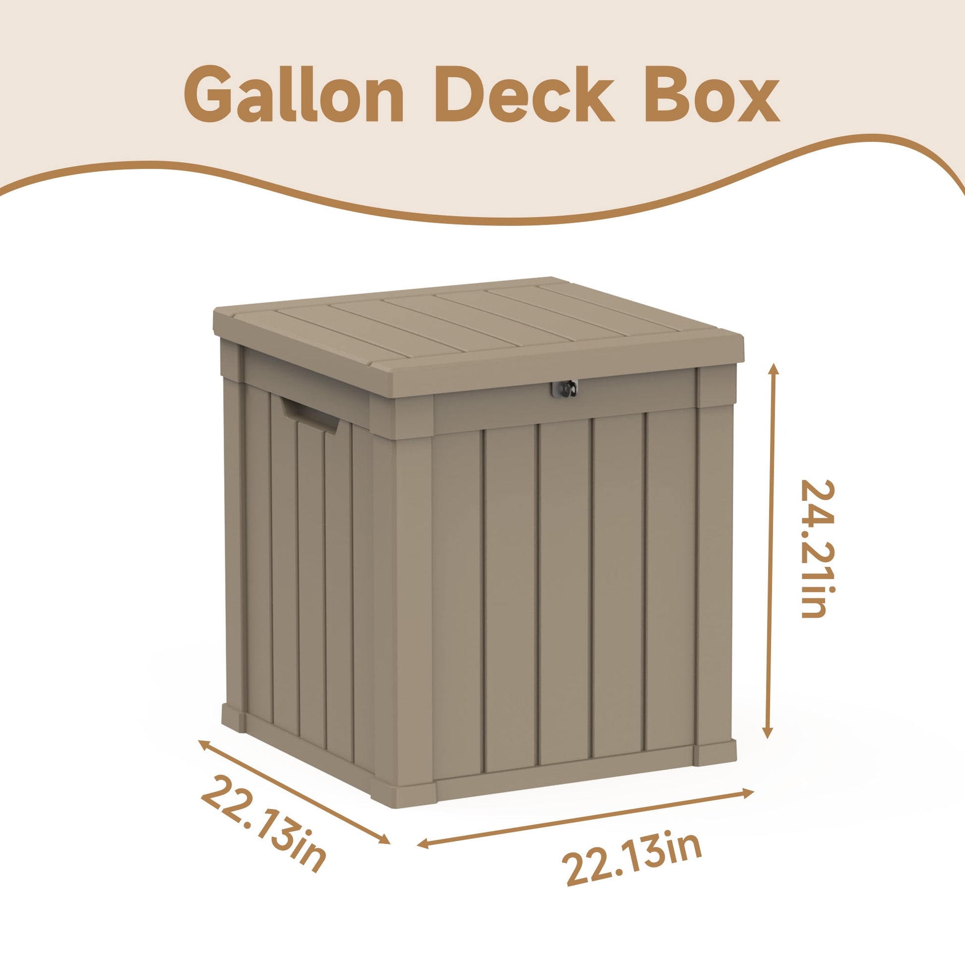 fazzn 50 Gallon Resin Deck Box Outdoor Indoor Waterproof Storage Box for Patio Furniture Pool Accessories Storage for Cushion Garden Tools (Grey)