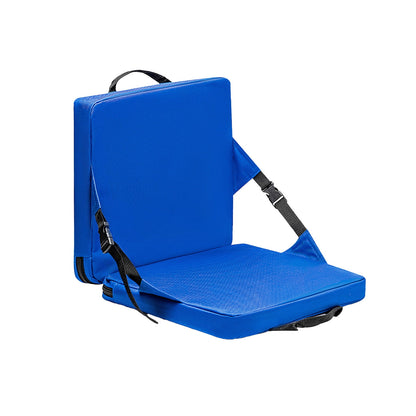 Portable Stadium Seat Cushion, Outdoor Folding Padded Floor Chair with Back Support, Adjustable Strap, Lightweight Stadium Seat for Sporting Events