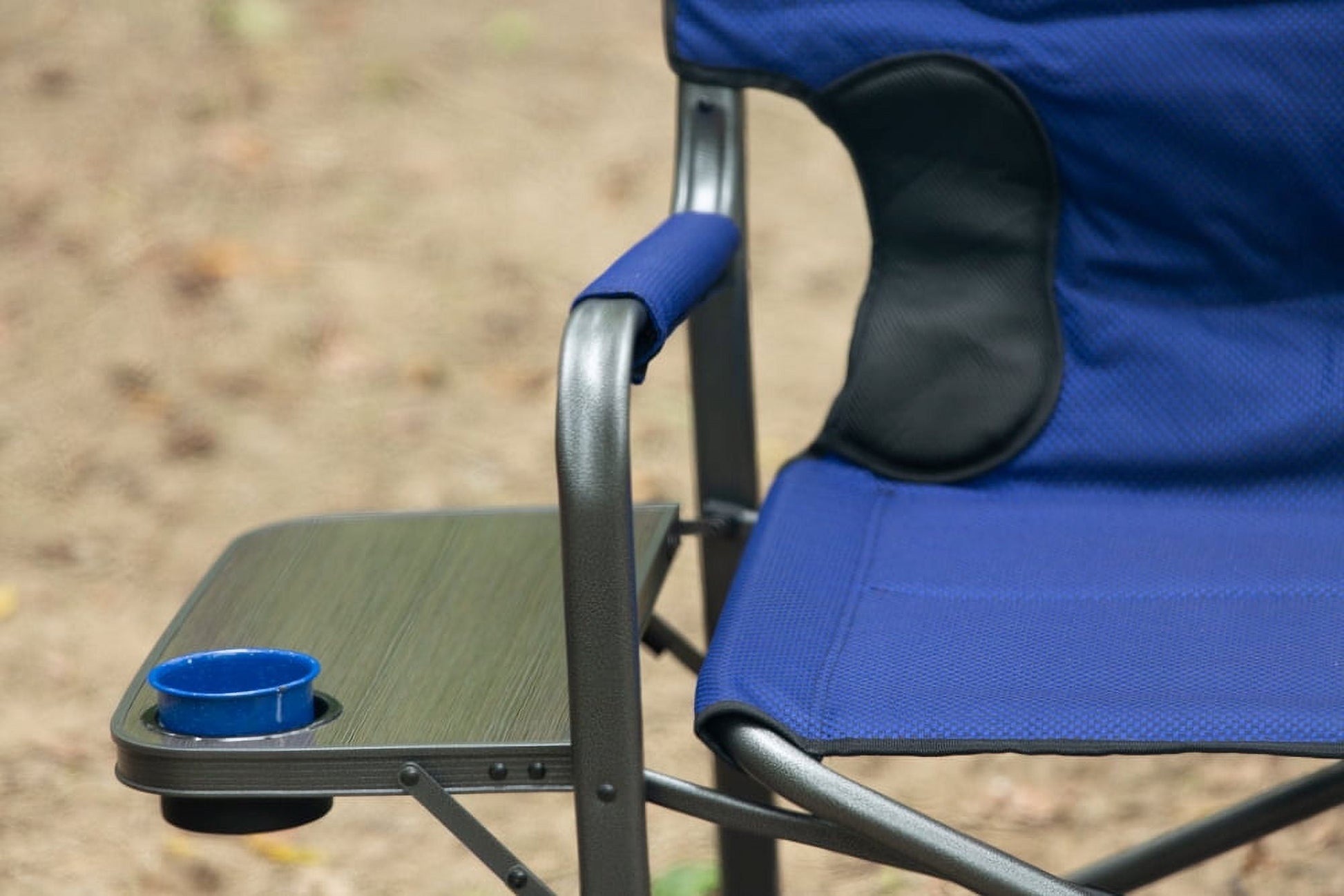 Ozark Trail Director Chair XXL, Blue, Adult, Camping, Weight Capcity 400 lbs.