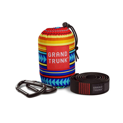 Grand Trunk Double Deluxe Hammock with Suspension Straps – Vibrant Printed Parachute Nylon Hammock for Two, 10'6" x 6'6", 400 lb Capacity, Tree-Friendly Straps Included