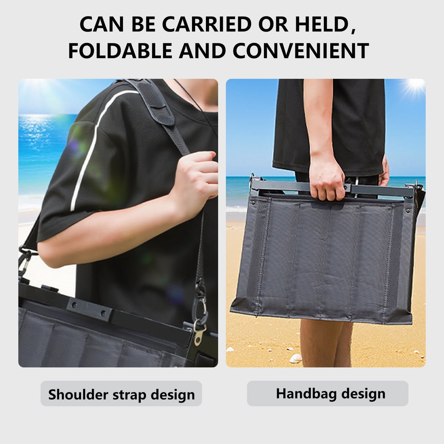 Portable Stadium Seat with Back Support, Folding Bleacher Chair with Cushion, Cup Holders, Storage Pockets – Ideal for Sports Events, Camping & Picnics (Black)