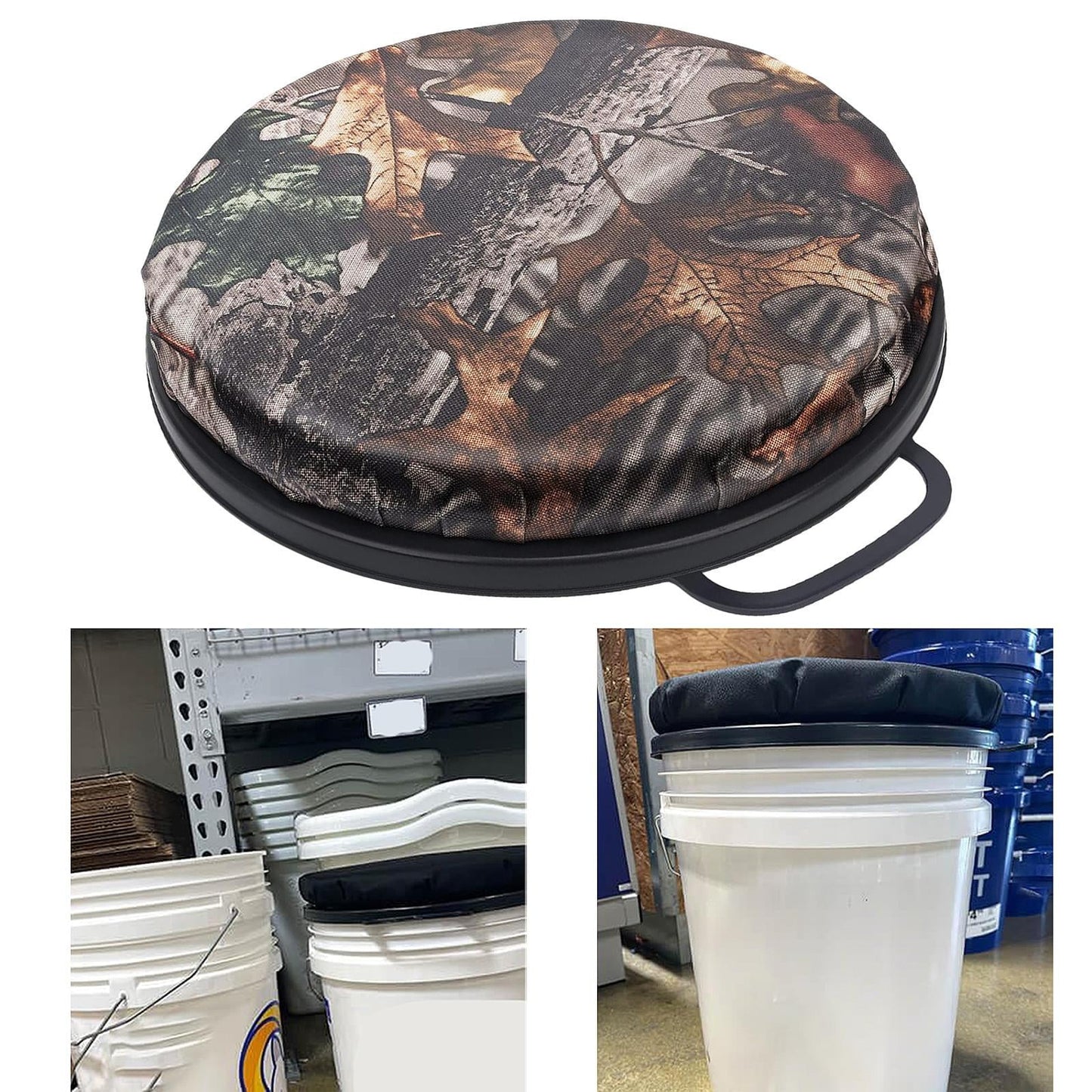 yotijay Bucket Seat Comfortable Stool Lidded Swivel Seat for Camping Baseball Fishing