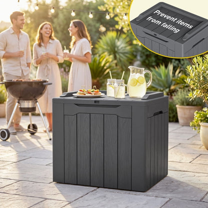 Homall 2PCS 31 Gallon Outdoor Deck Box In Resin with Seat