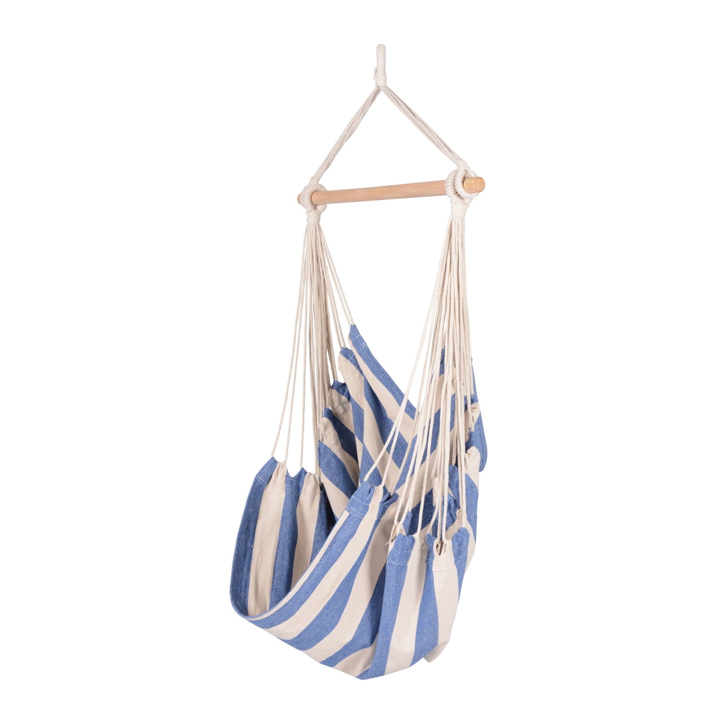 Island Retreat Boho Breeze Swinging Bungalow Chair - Hampton-Blue Stripe