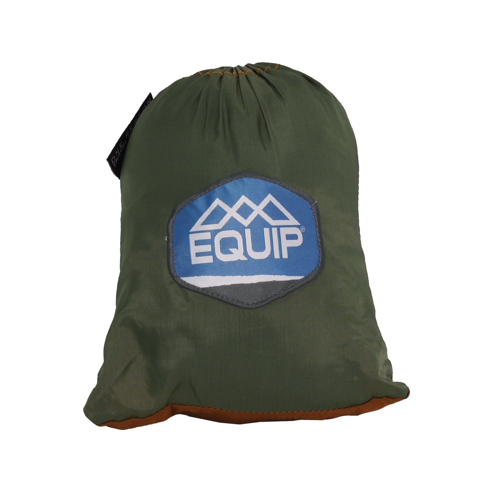 Equip Nylon Portable Camping Travel Hammock, One Person Sage and Rust, Size 116" L x 59" W
