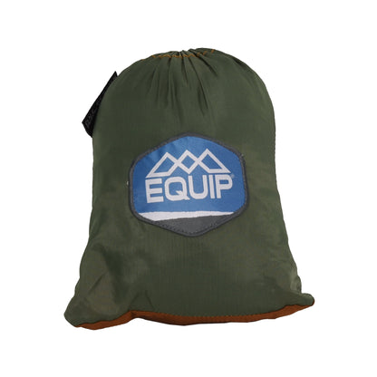 Equip Nylon Portable Camping Travel Hammock, One Person Sage and Rust, Size 116" L x 59" W