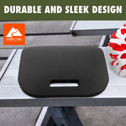 Ozark Trail Soft Foam Stadium Cushion, Multi-Purpose Seat Cushion, Black