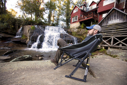 GCI Outdoor Pod Rocker Foldable Rocking Camp Chair, Black