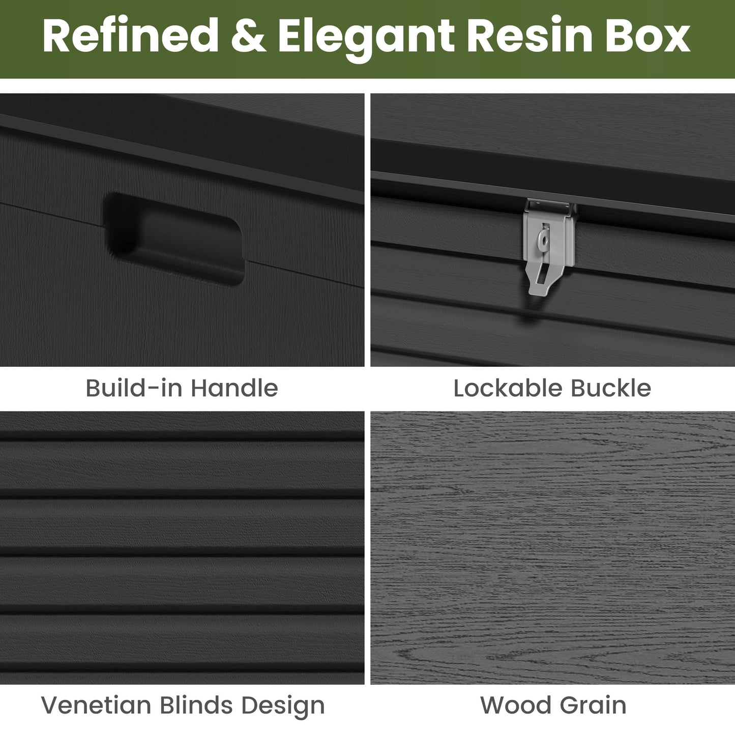 Outdoor Storage Box, 130GAL Waterproof Deck Box, Lockable Pool Patio Storage Indoor Toy Box, Outdoor Storage Bench for Porch, Max Load Weight 600LBS