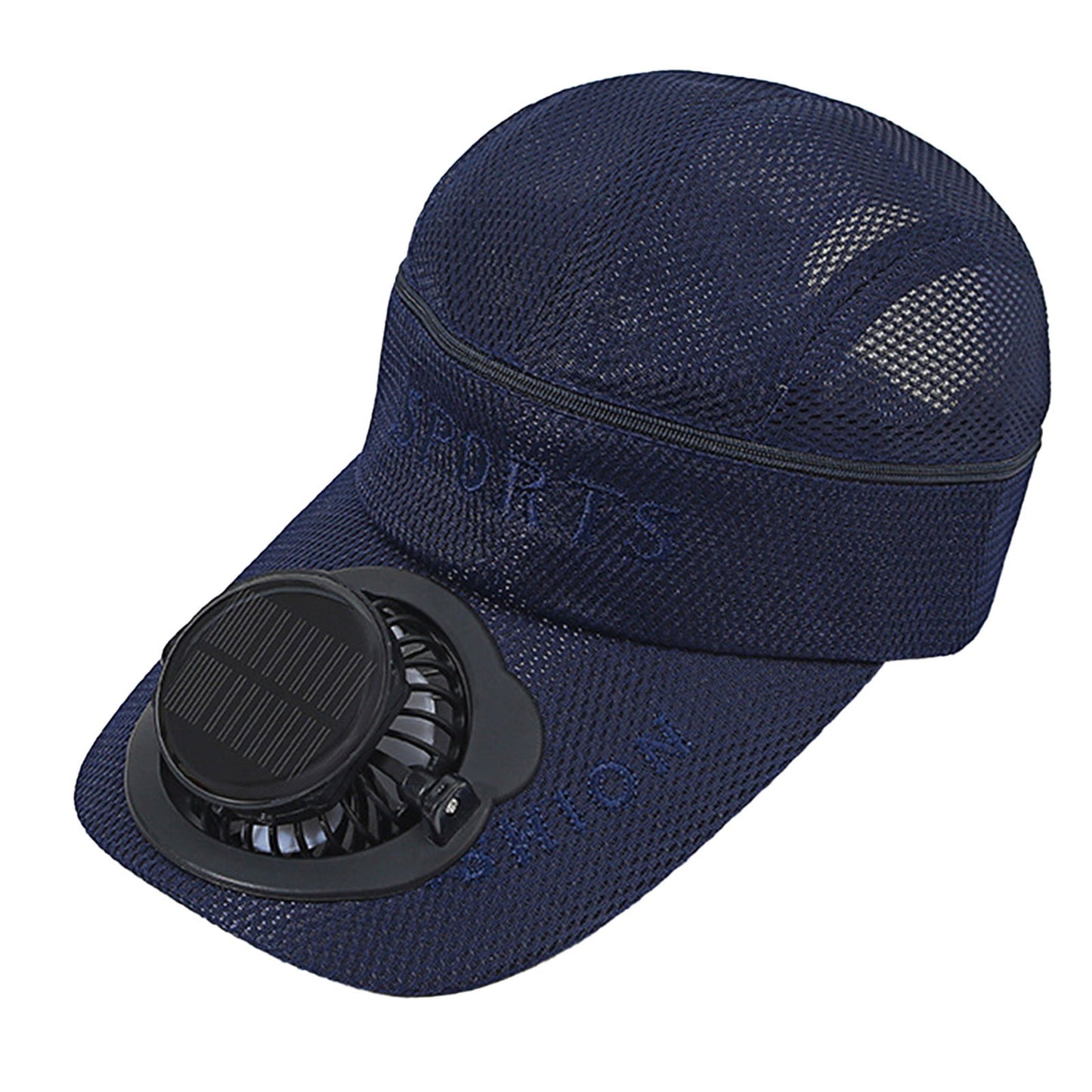 Adults Mesh Baseball Cap Fishing Beach Hats with Solar Fan, Summer UV Protection Sun Hat, Solar Powered/USB Charging Sunhat or Hiking Fishing Golf