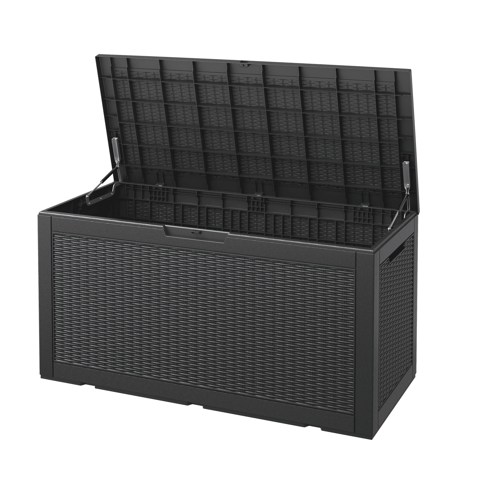 Bifanuo 100 Gallon Lockable Deck Box - Outdoor Patio Storage - Black