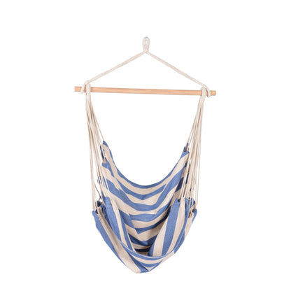 Island Retreat Boho Breeze Swinging Bungalow Chair - Hampton-Blue Stripe