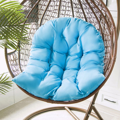 LPSSTORE Hanging Basket Hanging Egg Chair Cushions,Indoor/Outdoor Swing Chair Cushion,Waterproof Soft Comfy Hammock Chair Seat Pads Back Cushion,Basket Chair Cushion for Patio Garden（Blue）