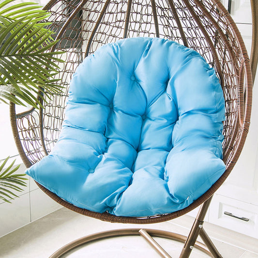 LPSSTORE Hanging Basket Hanging Egg Chair Cushions,Indoor/Outdoor Swing Chair Cushion,Waterproof Soft Comfy Hammock Chair Seat Pads Back Cushion,Basket Chair Cushion for Patio Garden（Blue）