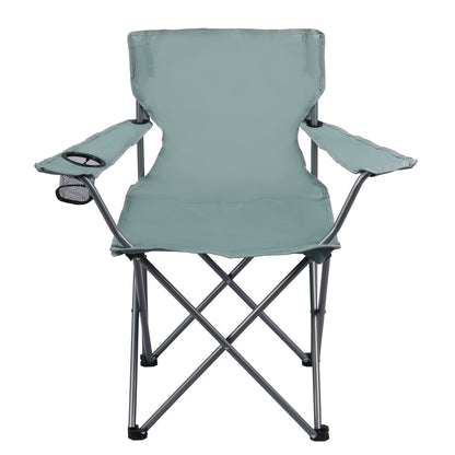 Ozark Trail Basic Quad Folding Outdoor Adult Camp Chair with Cup Holder, Green Goddess