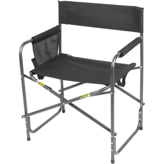 Ozark Trail Director Camp Chair with Side Pocket, Black