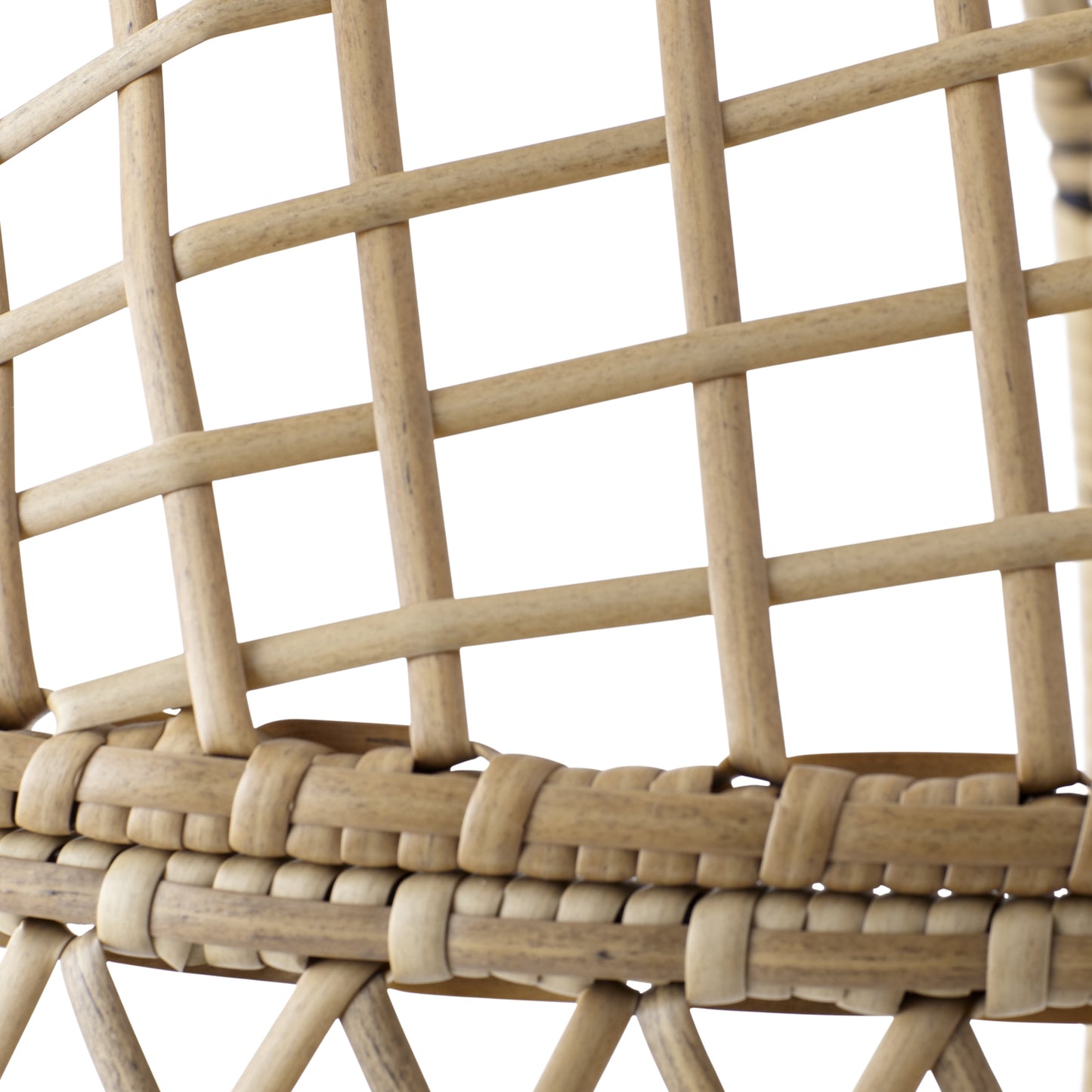 Better Homes & Gardens Ventura Boho Outdoor Wicker Stationary Kid's Egg Chair, Tan