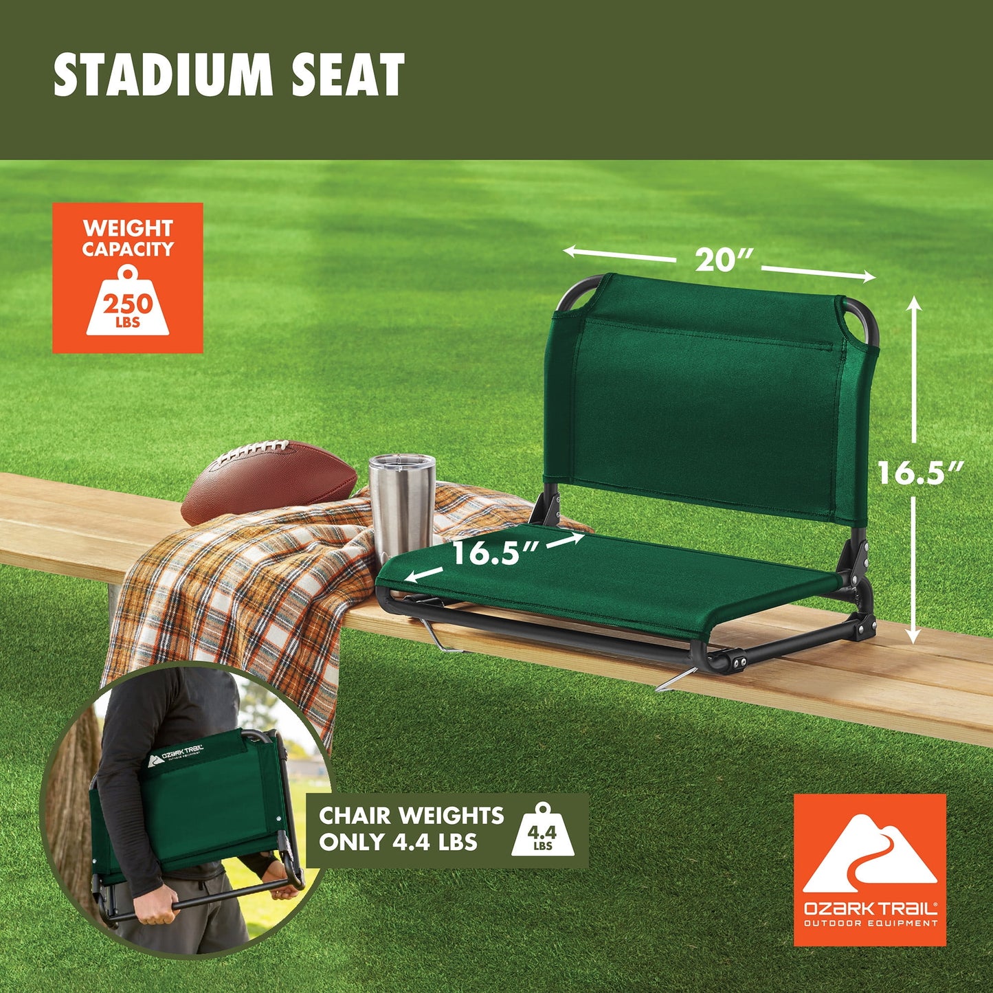 OT Stadium Seat Dark Green