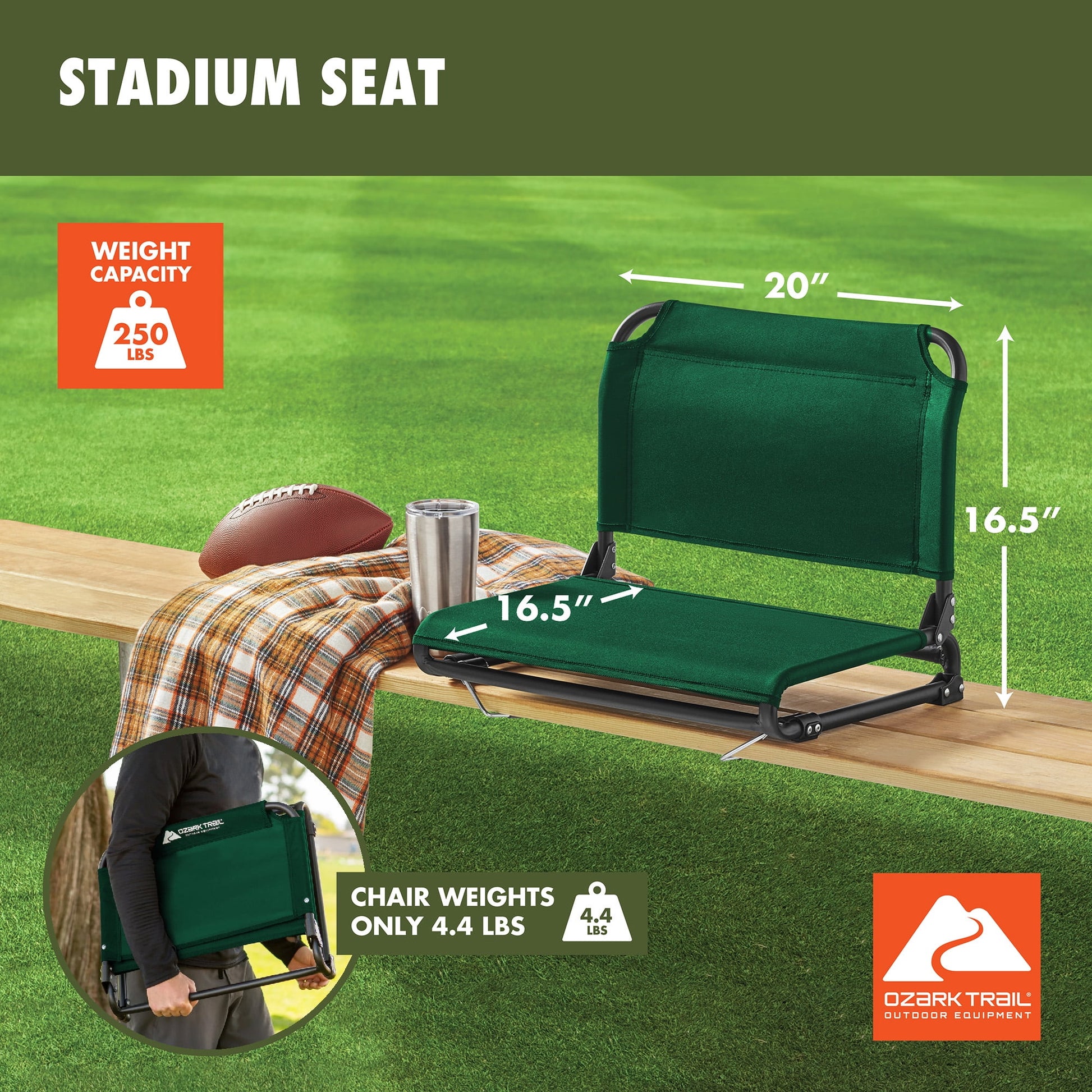 OT Stadium Seat Dark Green