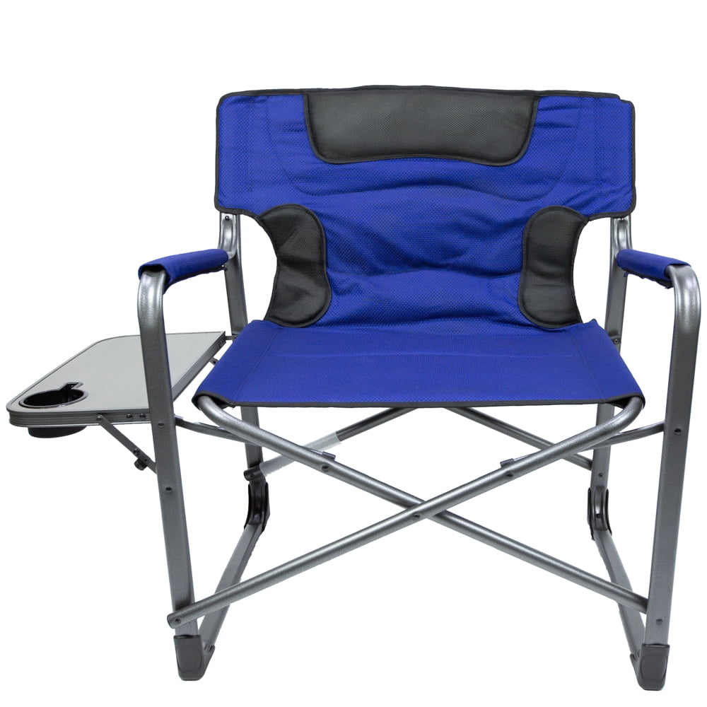 Ozark Trail Director Chair XXL, Blue, Adult, Camping, Weight Capcity 400 lbs.