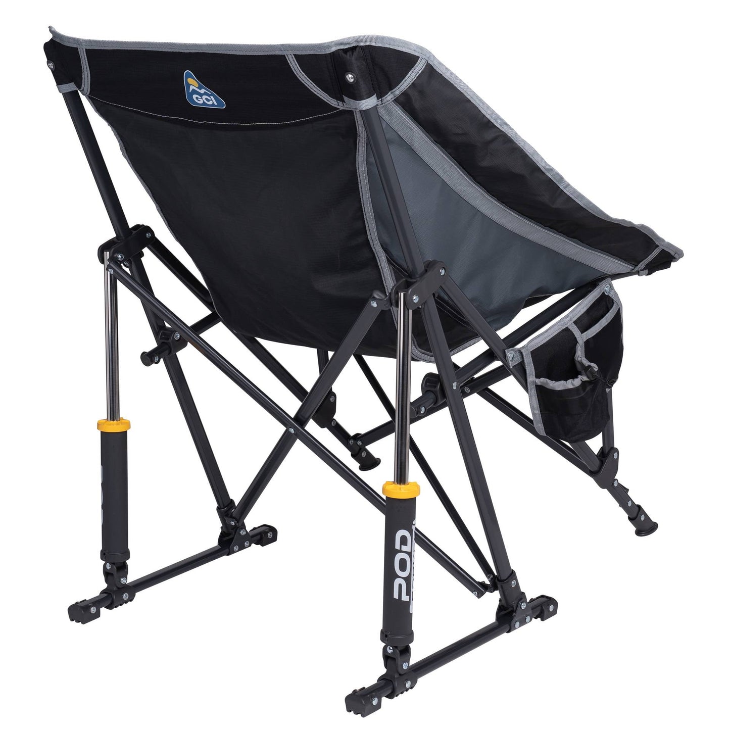 GCI Outdoor Pod Rocker Foldable Rocking Camp Chair, Black