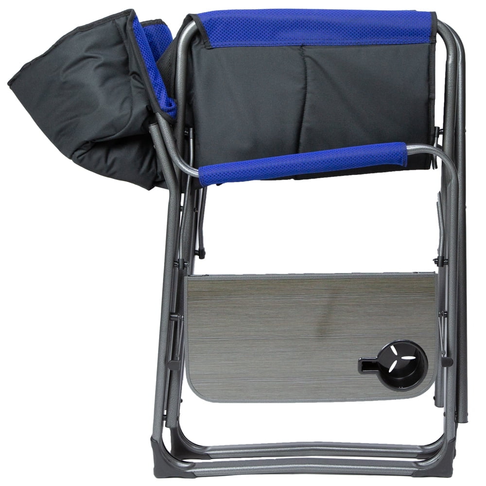 Ozark Trail Director Chair XXL, Blue, Adult, Camping, Weight Capcity 400 lbs.