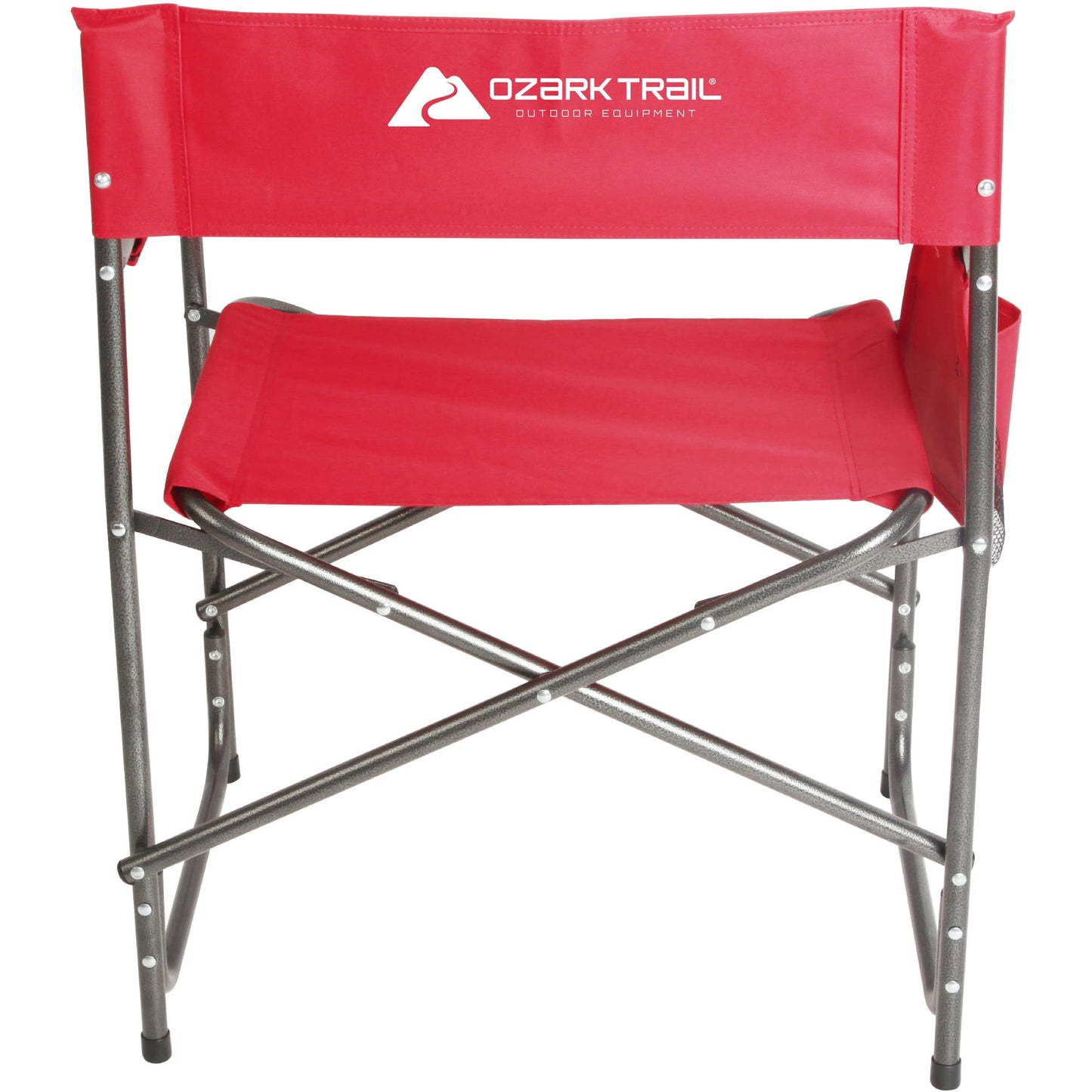 Ozark Trail Director's Chair with Side Pocket, Red