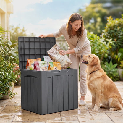 Homall 2PCS 31 Gallon Outdoor Deck Box In Resin with Seat