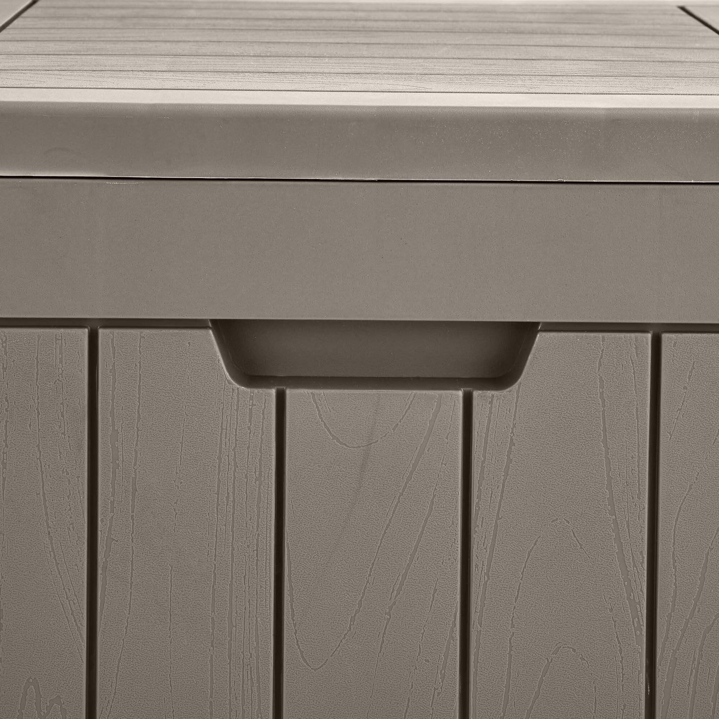 Dextrus 31 Gallon Weatherproof Resin Deck Box, Lockable Outdoor Storage Container, Heavy-Duty Patio Organizer for Cushions, Garden Tools, Poolside Supplies and Sports Gear, Brown