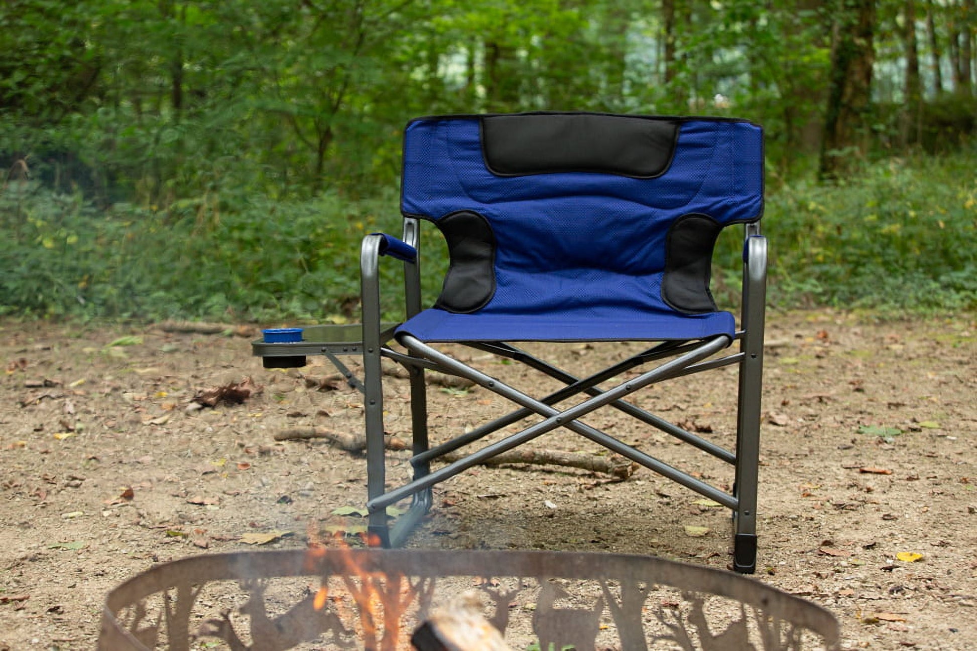 Ozark Trail Director Chair XXL, Blue, Adult, Camping, Weight Capcity 400 lbs.