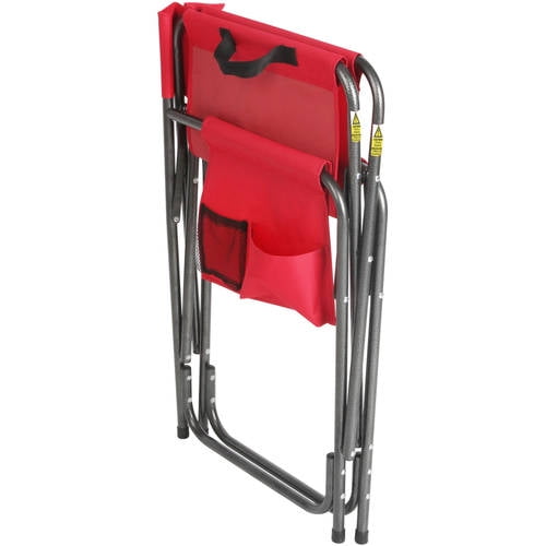 Ozark Trail Director's Chair with Side Pocket, Red