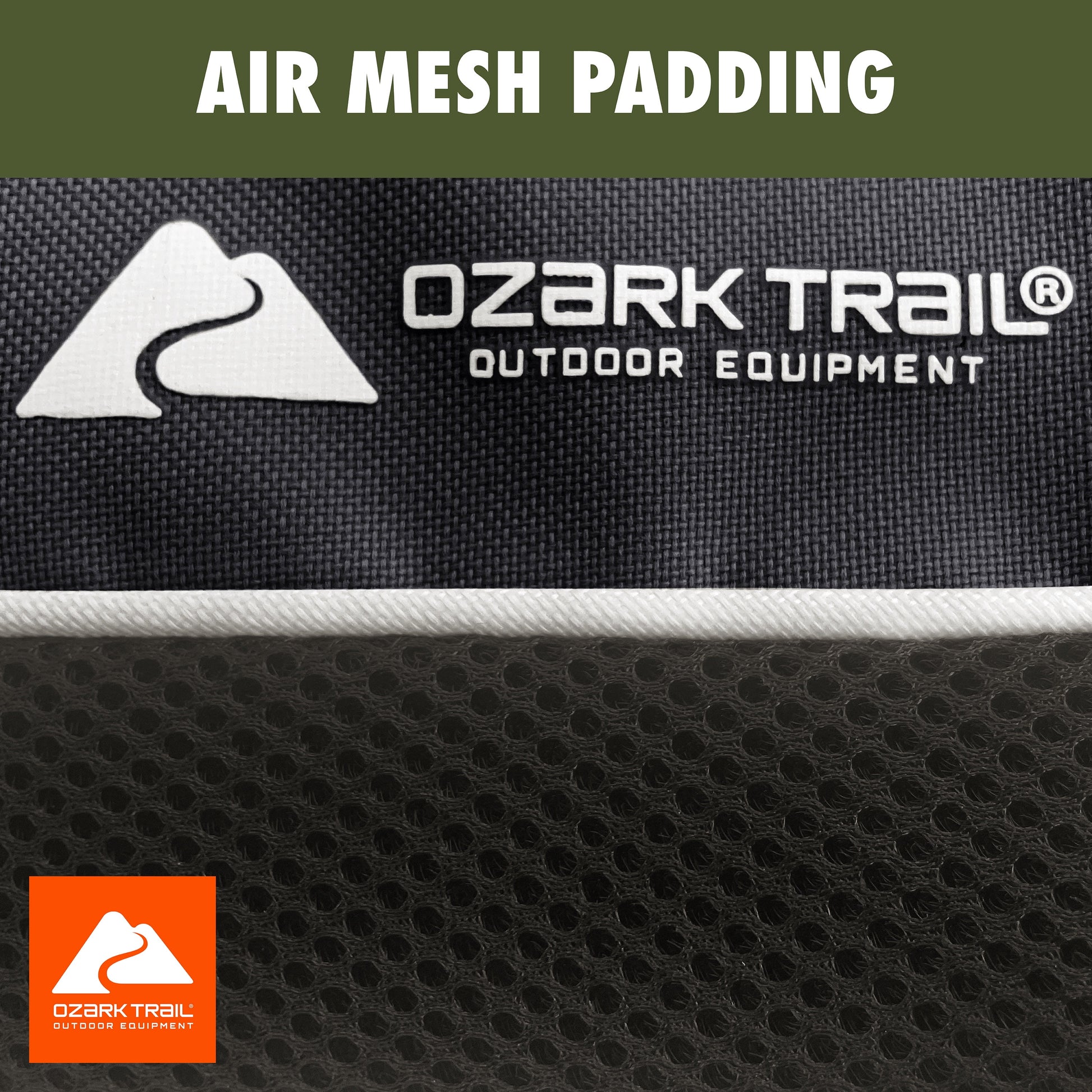 Ozark Trail Gray and Black Stadium Cushion