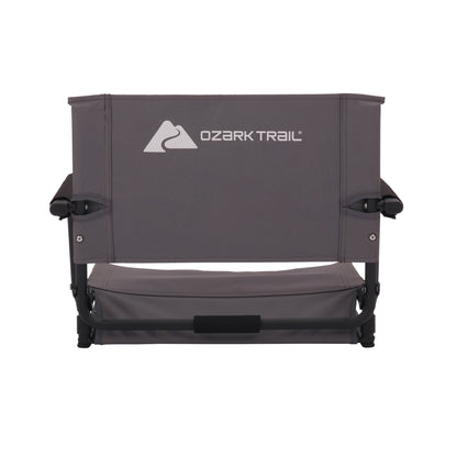 Ozark Trail Hard Arm Stadium Seat, Gray